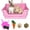 Pink, variant on Pink Extra Large Small Pet Litter Box for Rabbits Guinea Pigs Rats and Chinchillas