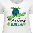 thumbnail image 4 of Inktastic Miami Beach, Florida Happy Sea Turtle Women's Plus Size T-Shirt, 4 of 5