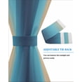 thumbnail image 4 of Blue Teal Yellow Ombre Blackout Curtains, French Door Curtains for Door Window, Farmhouse Modern Gradient Art Privacy Drapery for Patio/Sidelight Doors, 1 Panel with Tieback, 54 x 72 Inches, 4 of 6
