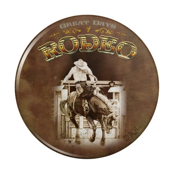 Cowboy Western Rodeo Vintage Horse Bucking Riding Kitchen Refrigerator Locker Button Magnet