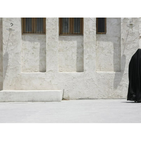 Woman Wearing Abaya, Doha, Qatar, Middle East Print Wall Art By