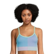 No Boundaries Juniors' Seamless Color Block Ribbed Brami, Sizes to 3XL
