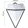 thumbnail image 4 of Juego de 2 macetas de cerámica montadas en la pared para plantas, forma de diamante blanco, maceta colgante hexagonal para decoración de bodas, orquídeas, hierba de aloe, jardín del hogar Xemadio YQ-1533, 4 of 6