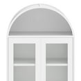 thumbnail image 6 of DEXTRUS 71" Tall Display Cabinet with Glass Doors, Metal Arched Cabinet with LED Lights, White, 6 of 9