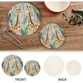 thumbnail image 4 of Coolnut Giraffe Flowers Round Woven Potholders Set Trivets for Hot Dishe Heat Resistant Non-Slip Trivets for Cooking and Baking Kitchen Home Decor, 4 of 7