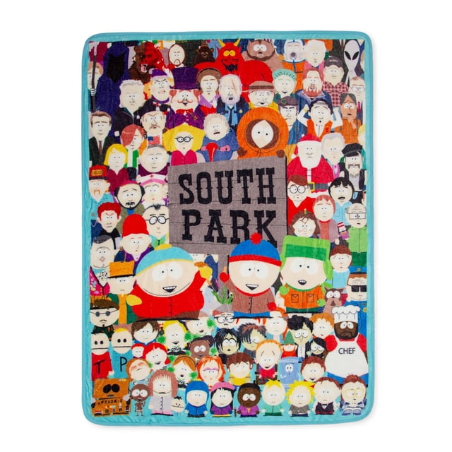 Manta plateada con los personajes de Buffalo South Park, 114 x 152 cm