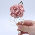 thumbnail image 2 of relayinert Wedding Corsage Adds Touch Of Color To Formal Occasions Delicate And Refined Polyester Brooches dark green 1Set, 2 of 6