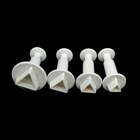 

4 Pcs Triangle Plastic Cake Mold Chocolate Cookie Cutter Fondant Decoration Tool