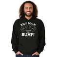 thumbnail image 3 of Man Behind The Bump Baby Announcement Men's Big & Tall Graphic Hoodie Brisco Brands 2X, 3 of 5