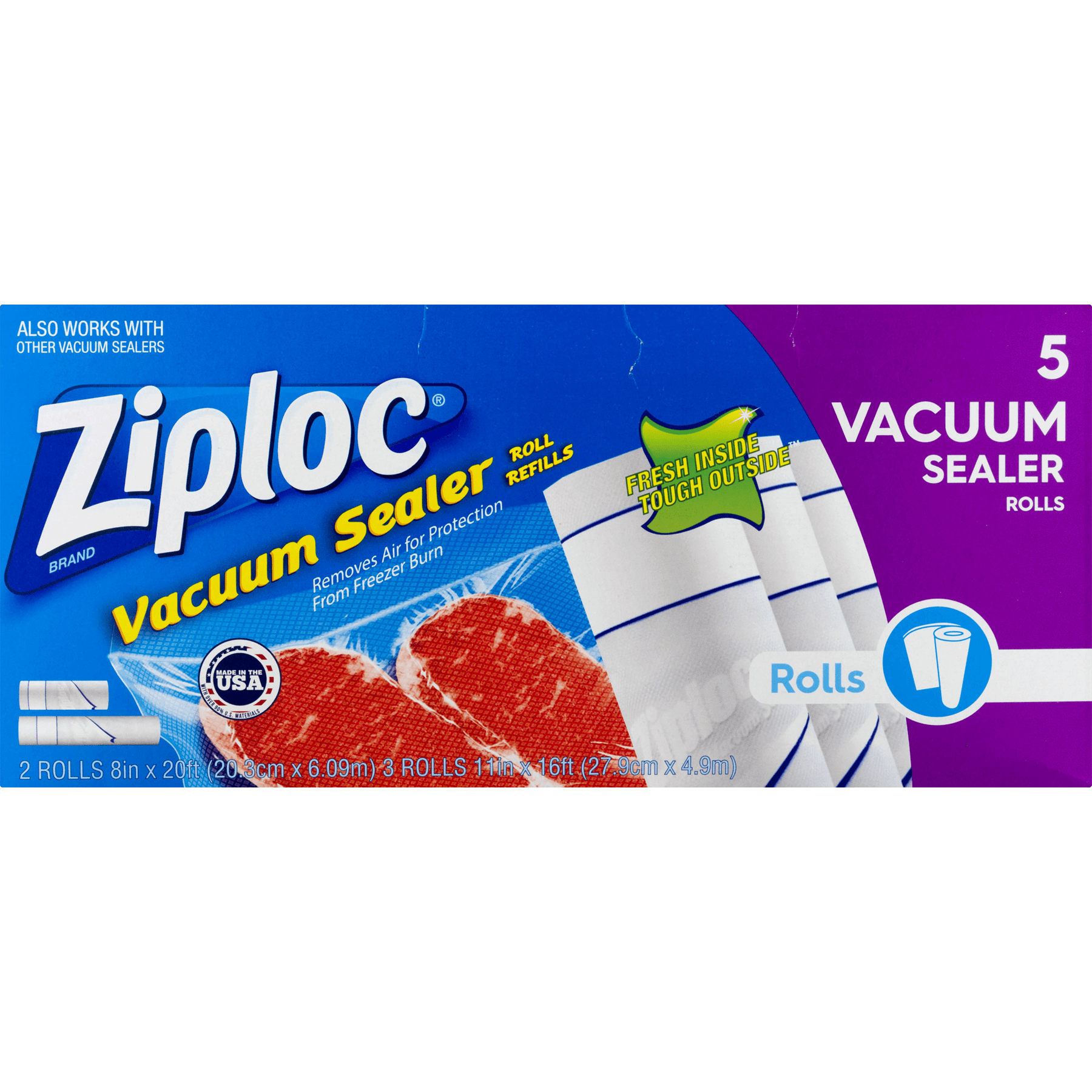 Ziploc Vacuum Sealer Roll Refills, 3 count 