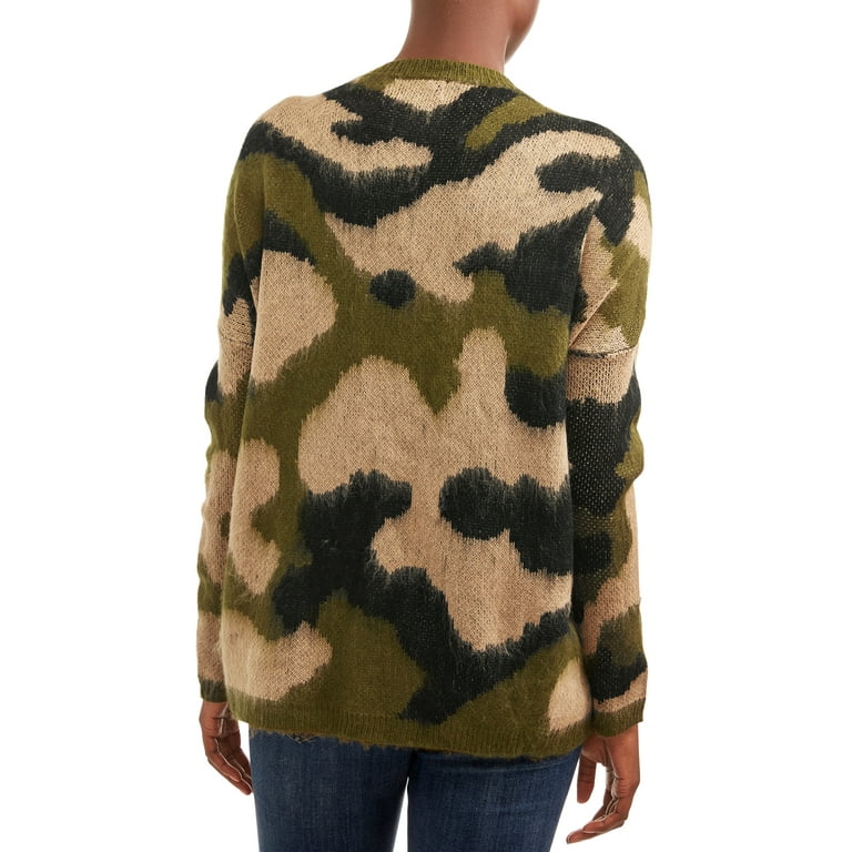 Women s Camo Tunic Sweater Walmart