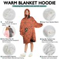 thumbnail image 5 of Wearable Oversized Blanket,Halloween Spider Web Silhouette Pattern Wearable Blanket Hoodie for Adults,Cozy Hooded Blankets with Super Pockets,Super Warm Fuzzy Pullover for Women & Men, 5 of 6