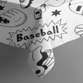 thumbnail image 3 of Baseball Doodle Pattern Rectangle Tablecloth 60"x84",Waterproof Polyester Rectangle Table Cloth, Wipeable Spillproof Polyester Tablecloth for Dining, Camping, Indoor and Outdoor, 3 of 5
