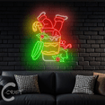 thumbnail image 3 of C-CRAFT Santa In Coffee Cup Neon Led Light Up 25 inch for Coffee Shop Christmas Decor, 3 of 5