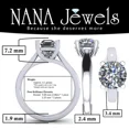 thumbnail image 2 of 3.00ct Round Cut Lucita Solitaire Simulated Diamond Wedding Engagement Ring 14K Gold-9.0mm-Size 7, 2 of 6