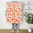 thumbnail image 4 of Small Orange Fleece Blankets Soft Throw Blanket Orange Warm Throw Blanket for Bed, 4 of 6