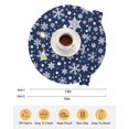 thumbnail image 6 of 15 Inch Round Placemats Set of 4, Christmas Snowflakes Non Slip Heat Insulation PP Table Mats, Xmas Winter Watercolor Navy Blue Washable Place Mats for Kitchen Dining Party Table Decor, 6 of 7
