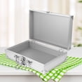 thumbnail image 4 of Minkissy 1Pcs Silver Portable Toolbox For Home Use And Office Use 11.8X7.9X3.5in, 4 of 8