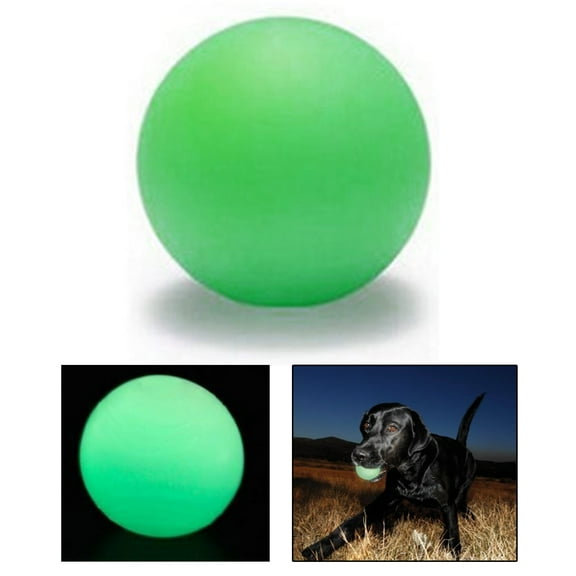 1 Glowing Ball Pet Dog Cat Interactive Toy Puppy Glow In Dark Healthy Teeth Gums