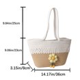 thumbnail image 2 of Bolso de mano tejido suave bolso Hobo de ganchillo bolso de viaje para la playa bolso de mano para mujer bolso de hombro para mujer bolso de mano de paja de gran capacidad, 2 of 9