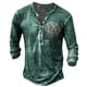 thumbnail image 4 of Camiseta Vintage para hombre, camisa de manga larga con cuello en V de imitación de algodón, ropa informal de gran tamaño, Camisa estampada con ancla de barco, otoño, 4 of 4