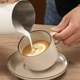 thumbnail image 4 of 304 Stainless Steel Milk Frothing Pitcher - Wood Grain Handle with Scale Markings, 4 of 7