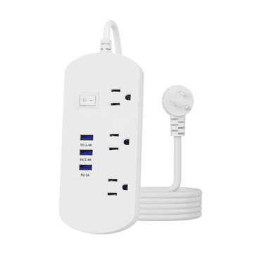 6in1 USB Wall Charger 3AC Outlets 3USB-A Wall Outlet Extender Multi Port Charger,High Speed Charger, 5V2.4A Fast Charging Socket Multi-function USB Wall Charger Station For Smart Phone Tablet MP3