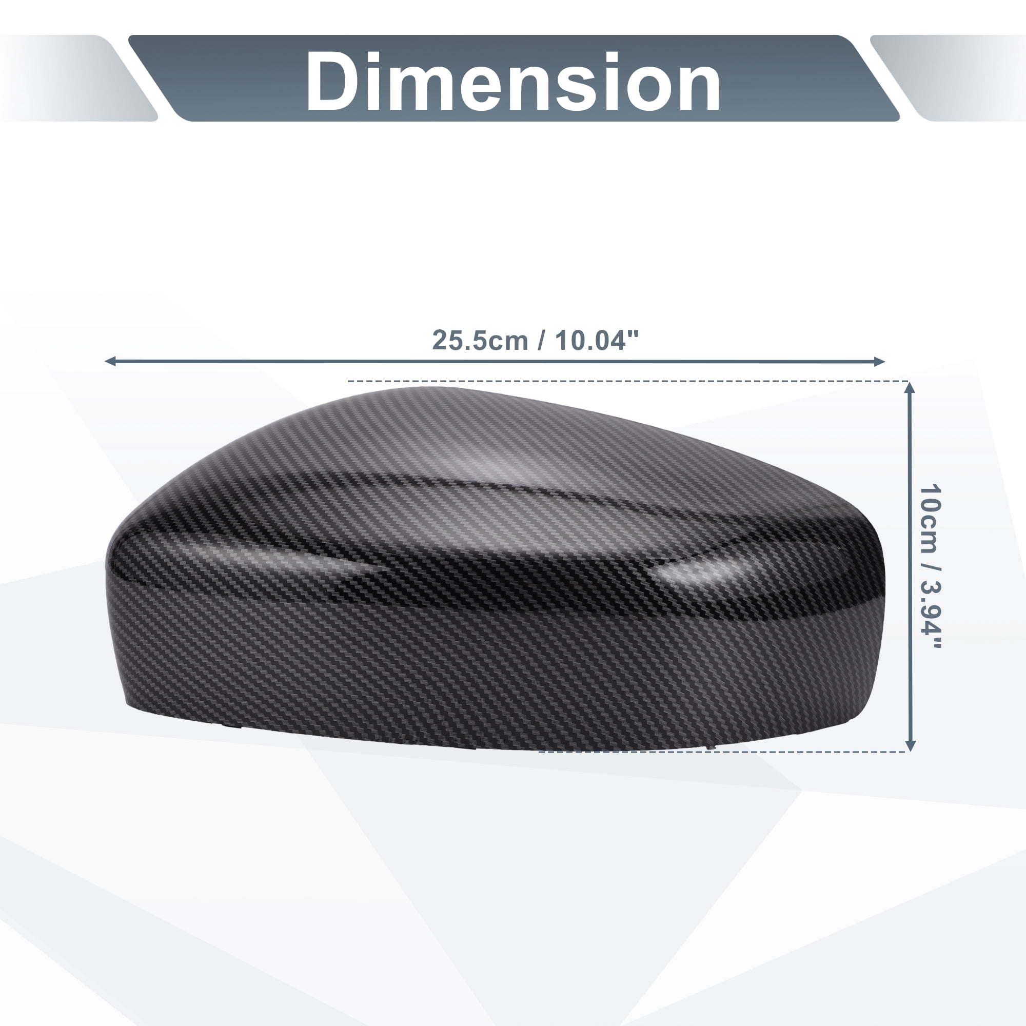 Unique Bargains Car Rear View Mirror Cover Cap for Infiniti G37 G25 Q60 Q40 Black Carbon