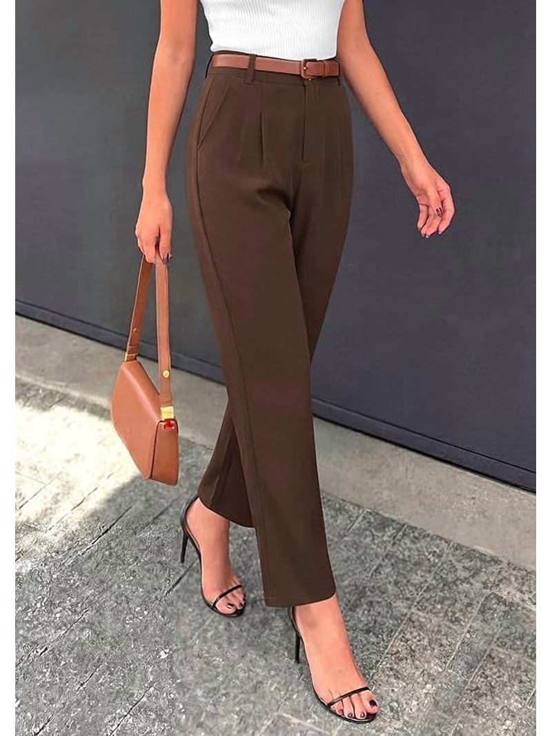 cute women's dress pants Ewedoos Wide Leg Pants Woman Stretchy Work Dress Pants Women Trendy 2026  Business Casual Outfits Comfort Fit Slacks Trousers Black at Amazon Women's  Clothing store