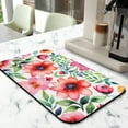 thumbnail image 2 of 2 Pack Washable Rubber Leaves Multicolored Flower Dish Drying Mats for Kitchen Counter Home Large Coffee Bar Pad Accessories and Decor for Utensils Stemware (2pcs 18''x24''+19.5''x12''), 2 of 6