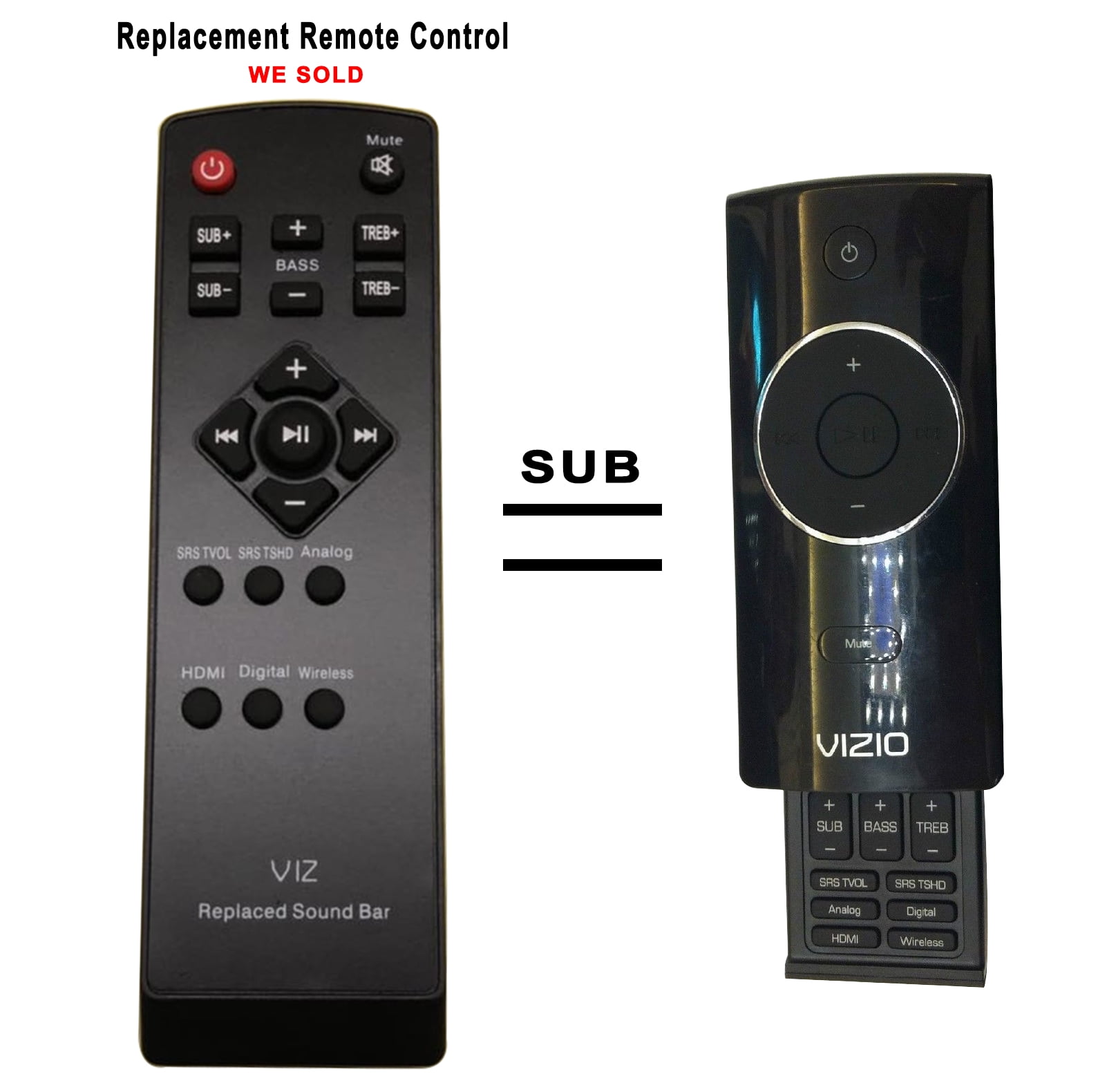 vizio 2.1 sound bar remote