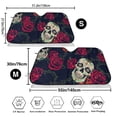 thumbnail image 3 of Kdxio Roses Skulls Print Windshield Sun Shade,UV Rays and Sun Heat Protection,Sunshade for Car Windshield,Car Shade Front Windshield - Small, 3 of 6
