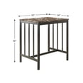 thumbnail image 3 of Lexicon Edgar 3 Piece Faux Marble Top Counter Height Dining Set in Black, 3 of 4