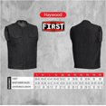 thumbnail image 3 of First Mfg Co - Haywood - Men's Motorcycle Biker Riding Blue Denim Vest - Extra Large, 3 of 3