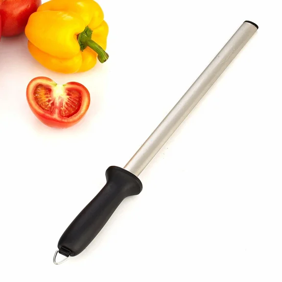 10'' Diamond Sharpening Rod Chef Knife Sharpener Honing Steel Bar Kitchen Tool