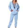 thumbnail image 2 of Pyhlmscde Women's Leisure Winter Fleece Plush Suits, Womens Tops, Lounge Sets for Women, Fall Clothes for Women, 2 of 4