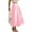 #302-Pink, variant on AUNVITO Women's Elastic Waist Summer Casual Solid Color Ankle-Length Skirt - Soft Stretch Fabric for Daily, Party & Beach Wear