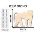 thumbnail image 2 of Unfinished Wood Baboon Silhouette - Craft- up to 46" DIY 4" / 1/8", 2 of 3