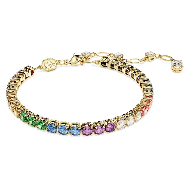 Pulsera Swarovski Matrix con acabado dorado multicolor