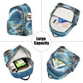 thumbnail image 5 of FORMRS Mini Backpack Purse for Women Quilted Travel Daypack Casual Shoulder Bag, Floral Moon, 5 of 7