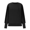 thumbnail image 6 of Womens Sherpa Fleece Oversized Sweatshirts Loose Split Long Sleeve Pullover Soft Comfy Tunic Tops, 6 of 8