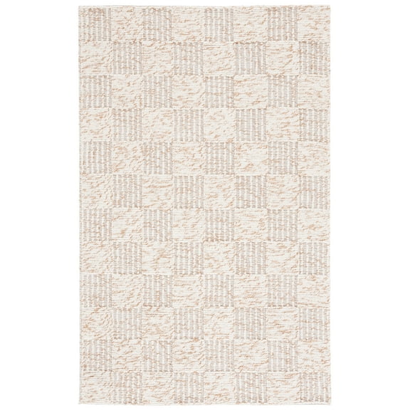 SAFAVIEH Natura Jannah Geometric Area Rug, Brown/Ivory, 6' x 9'
