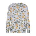 thumbnail image 3 of T-Shirt Blouse Décontracté à Manches Longues pour Femmes, Col Rond, Imprimé, 3 of 5