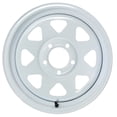 thumbnail image 1 of eCustomrim Trailer Wheel Rim 14X5.5 14" 5 Lug On 4.5" Center White Spoke, 1 of 4
