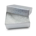 thumbnail image 3 of TheDisplayGuys Pack of 25 Cotton Filled Cardboard Paper Silver Jewelry Box Gift Case - Silver Foil #10 (1 15/16" x 1 1/4" x 11/16"), 3 of 7