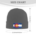 thumbnail image 3 of LNWH Knitted Acrylic Hat, Colorado State Flag Pattern Winter Beanie Hat for Cold Weather, Deep Heather, 3 of 8