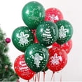 thumbnail image 2 of 10/30 piezas de globos navideños de 12 pulgadas de grosor, globos decorativos navideños con estampado de copos de nieve, para eventos en tiendas y centros comerciales, 2 of 5