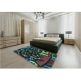 thumbnail image 4 of Ahgly Company Indoor Rectangle Patterned Charcoal Black Area Rugs, 6' x 9', 4 of 6