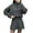 Gray, variant on Two Piece Sets for Women Turtleneck Long Sleeve Knit Tops and Mini Skirts Spring Summer Solid Color Trendy Bodycon Matching Sets