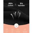 thumbnail image 6 of INNERSY Girls Underwear Cotton Briefs Panties for Teens 6-Pack(12-14years,Black & Contrast Stitch), 6 of 8